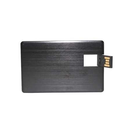 Credit Card Style USB Flash Drives  - Alu Black Credit Card Drive 4GB - 32GB