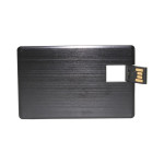 Credit Card Style USB Flash Drives  - Alu Black Credit Card Drive 4GB - 32GB