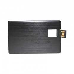 Credit Card Style USB Flash Drives  - Alu Black Credit Card Drive 4GB - 32GB
