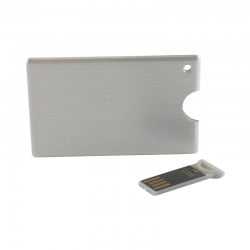 Credit Card Style USB Flash Drives  - Alu Slide Credit Card Drive 4GB - 32GB