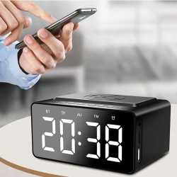 Phone & Tablet Chargers  - Dover Alarm Clock Wireless Charger Speaker