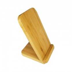 Phone & Tablet Chargers  - Stirling Fast Wireless Charge Bamboo Stand