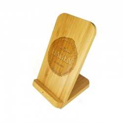 Phone & Tablet Chargers  - Stirling Fast Wireless Charge Bamboo Stand