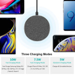 Phone &amp; Tablet Chargers  - Tweed Wireless Charger - Round