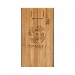 Phone & Tablet Chargers  - Jaegers Bamboo Wireless Power Bank - 5000 mAh