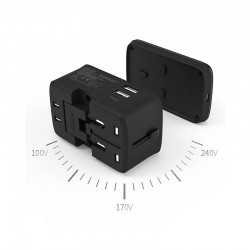 Phone & Tablet Chargers  - Portici Travel Adaptor with Fast Wireless Charger