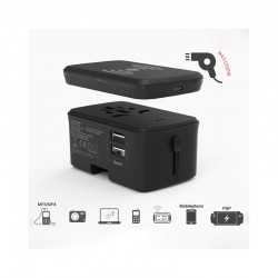 Phone & Tablet Chargers  - Portici Travel Adaptor with Fast Wireless Charger