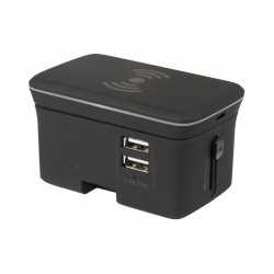 Phone & Tablet Chargers  - Portici Travel Adaptor with Fast Wireless Charger