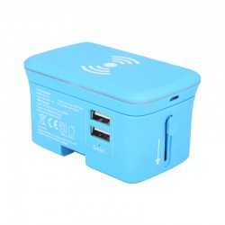 Phone & Tablet Chargers  - Portici Travel Adaptor with Fast Wireless Charger