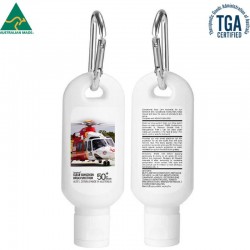 Sunscreen & Lip Balm  - 60ml Australian Made Spf50 Sunscreen Lotion With Carabiner