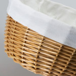 Cotton &amp; Calico Tote Bags - Keepsake Wicker Tote Bag
