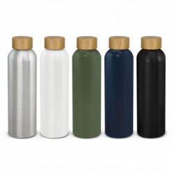 Drink Bottles - Metal  - Eden Aluminium Bottle Bamboo Lid 600ml