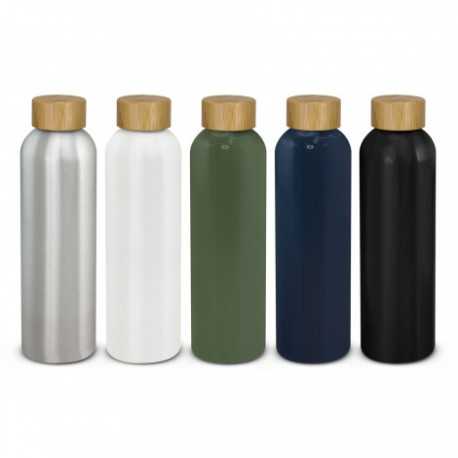 Drink Bottles - Metal  - Eden Aluminium Bottle Bamboo Lid 600ml
