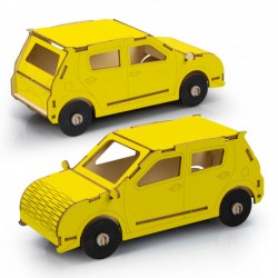 Executive Toys and Games - BRANDCRAFT Hatchback Car Wooden Model