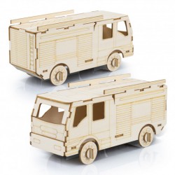 Executive Games  - BRANDCRAFT Fire Truck Wooden Model