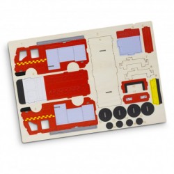 Executive Games  - BRANDCRAFT Fire Truck Wooden Model
