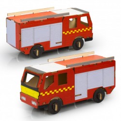Executive Games  - BRANDCRAFT Fire Truck Wooden Model