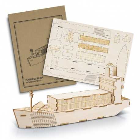 Executive Games  - BRANDCRAFT Cargo Ship Wooden Model