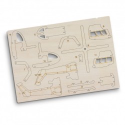 Executive Games  - BRANDCRAFT Helicopter Wooden Model