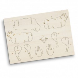 Executive Toys and Games - BRANDCRAFT Sheep Wooden Model