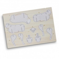 Executive Toys and Games - BRANDCRAFT Sheep Wooden Model