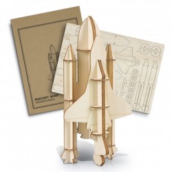 Executive Games  - BRANDCRAFT Rocket Ship Wooden Model