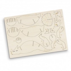 Executive Games  - BRANDCRAFT Triceratops Wooden Model