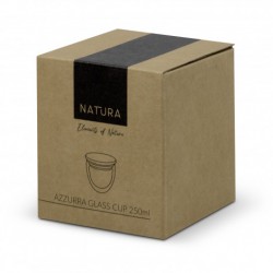Reusable Coffee Cups - Glass  - NATURA Azzurra Glass Cup - 250ml