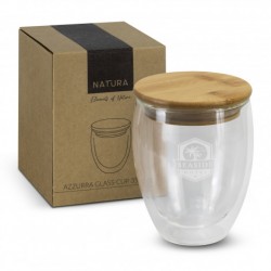 Reusable Coffee Cups - Glass  - NATURA Azzurra Glass Cup - 350ml