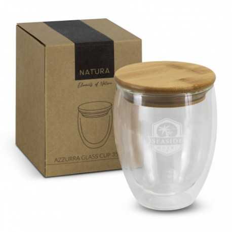 Reusable Coffee Cups - Glass  - NATURA Azzurra Glass Cup - 350ml