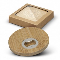 Coasters  - Bamboo Bottle Opener Coaster Set of 2 - Round
