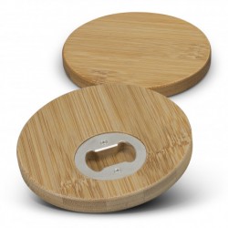 Coasters  - Bamboo Bottle Opener Coaster Set of 2 - Round