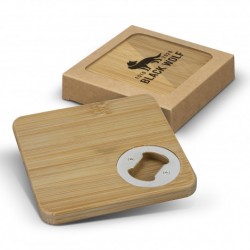 Coasters  - Bamboo Bottle Opener Coaster Set of 2 - Square