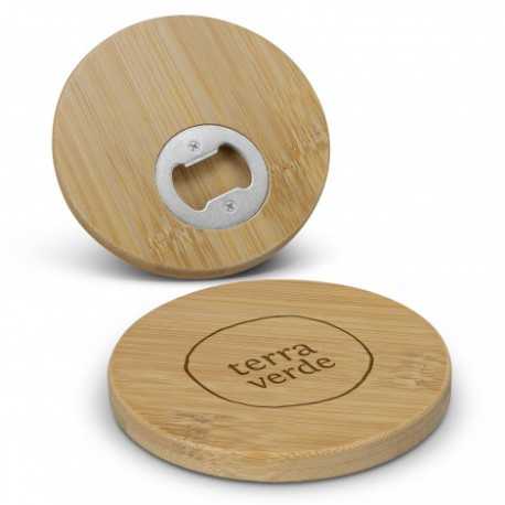 Coasters  - Bamboo Bottle Opener Coaster - Round