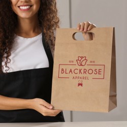 Paper Bags  - Large Die Cut Paper Bag Portrait