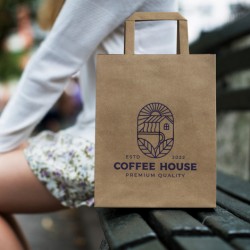 Paper Bags  - Medium Flat Handle Paper Bag Portrait