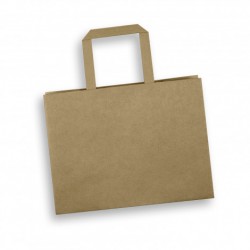 Paper Bags  - Medium Flat Handle Paper Bag Landscape
