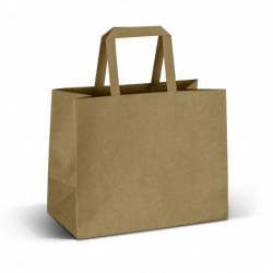 Paper Bags  - Medium Flat Handle Paper Bag Landscape