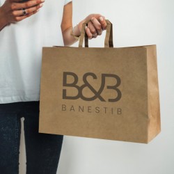 Paper Bags  - Extra Large Flat Handle Paper Bag Landscape