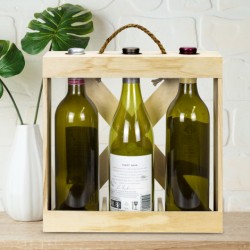 Wine & Bar Accessories  - Catalonia Wine Crate - Triple