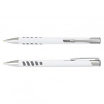 Metal Promotional Pens - Panama Grip Pen Metal - White Barrel
