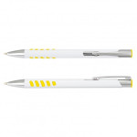 Metal Promotional Pens - Panama Grip Pen Metal - White Barrel