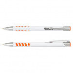 Metal Promotional Pens - Panama Grip Pen Metal - White Barrel