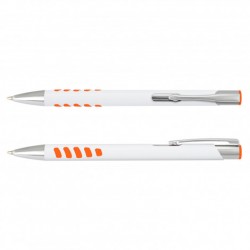 Metal Promotional Pens  - Panama Grip Pen Metal - White Barrel