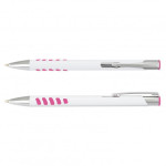Metal Promotional Pens - Panama Grip Pen Metal - White Barrel