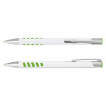Metal Promotional Pens - Panama Grip Pen Metal - White Barrel