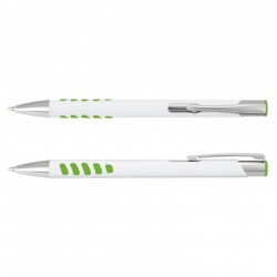 Metal Promotional Pens  - Panama Grip Pen Metal - White Barrel