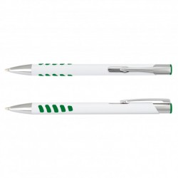Metal Promotional Pens  - Panama Grip Pen Metal - White Barrel