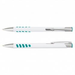 Metal Promotional Pens  - Panama Grip Pen Metal - White Barrel