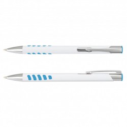 Metal Promotional Pens  - Panama Grip Pen Metal - White Barrel